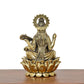 Bronze Maa Saraswati Statue - Handcrafted Hindu Goddess Saraswati Idol for Home Decor and Pooja (Height 6 Inch)