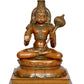 Brass Hanuman Ji Blessing Idol - Hindu Deity Statue for Home Temple (Height: 18 Inch)