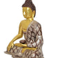 Brass Dhyan Mudra Buddha Statue - Handcrafted Spiritual Decor for Home and Office Decor - Meditating Buddha Idol (Height 17 Inch)