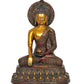 Brass Dhyan Mudra Buddha Statue Handcrafted Spiritual Decor for Home and Office Decor Meditating Buddha Idol (Height 11 Inch)