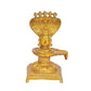 Brass Shiv Shivling Idol Shiv Lingam Home Office Temple Puja Golden Height 7 Inches