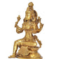 Brass Lakshmi Idol Laxmi Goddess Lakshmi Sitting Statue for The Puja Temple at Home Decor Office (Height: 8 Inch)