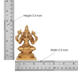 Brass Varahi Vishnu idol, golden 3.5 in height, width 2.5 in