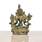 Brass Tara Devi Statue - for Worship, Meditation Spaces, for Home Decor Office, or as a Thoughtful Spiritual Gift. (Height 4 Inch)