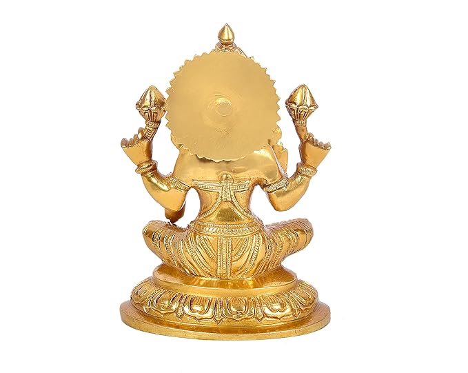 Brass Goddess Lakshmi Idol Maa Lakshmi Height 7 Inch