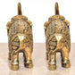 Brass Elephant Figurine - Decorative Statue for Home Decor, Feng Shui, and Good Luck |Pack of 2| (Height 5 Inch)