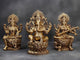 AONA Brass Set of Lakshmi, Ganesha and Saraswati Idol