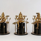 Brass Statue Set of Lakshmi, Ganesha, and Saraswati – Ideal for Temple Worship 28 cm