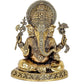 Fine Brass Lord Ganesha Ganpati Idol Vinayak Religious Statue Murti (Height 7 Inch)