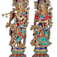 Brass Radha Krishna Idol Statue Sculpture Showpiece for Home Warming Decor Living Room Puja Mandir Office Multicolour Height 26 Inches