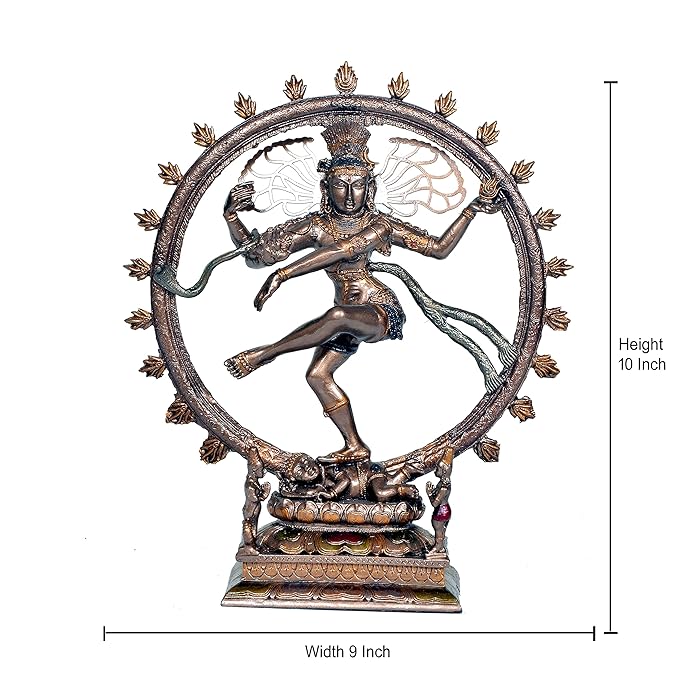 Polyresin Nataraja Shiva Idol Sculpture Statue, Height: 10 inch