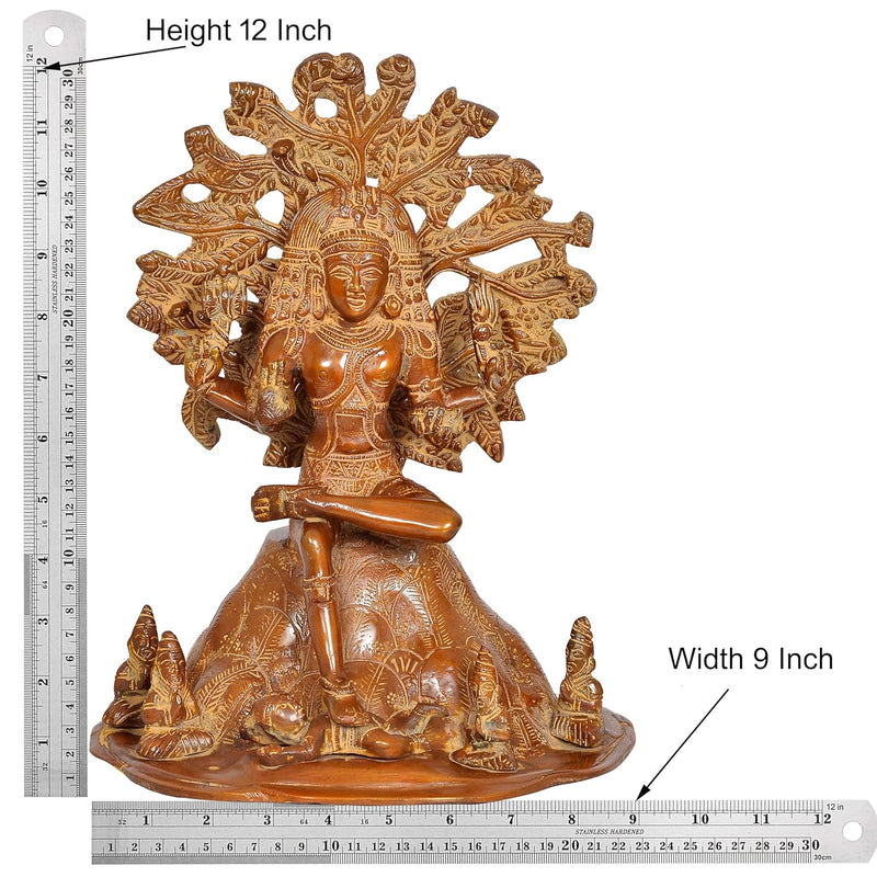 Brass Dakshinamurti Shiva Statue for Home Decor Temple Office Mandir, (Height: 12 Inch)