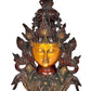 Brass Goddess Tara Wall Hanging Mask (Tibetan Buddhist Deity) Decor for Spiritual Ambiance in Home or Office (Height : 16 inch)