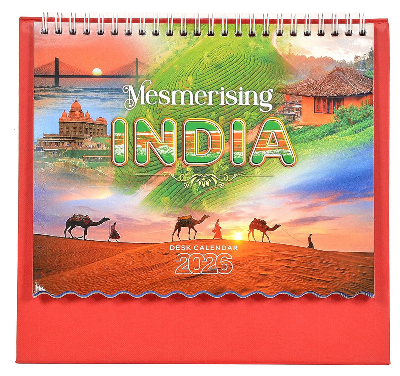 Table Calendar 2026 Mesmerising India |12 Months| (Size 8.5 x 9 Inch)