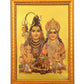 Shiv Parivar Family Shiv parvati Foil Poster with Frame Wall Decor Length 20 Inch X Width 14 Inch