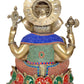 Brass Lord Ganesha Idol Ganesh Statue Decorative Sculpture for Home Decor Office Mandir Pooja Showpiece (Height 21.5 Inch)