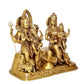 Brass Shiv Parivar Sitting Shiva Family Idol for Home Decor Pooja Mandir (Height 12 Inch)