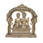 Bronze Statue of Maa Lakshmi Idol and Vishnu Religious Statue on Carved Frame with Kirtimukha for Home Decor Mandir Puja Temple (Height 5 Inch)