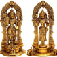 Maa Lakshmi with Lord Vishnu Decorative Idol Statue - (Brass, Height 9.5")