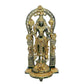 Bhagwan Vishnu with Prabhavali Brass Statue Multicolour Height 16.1 Inches