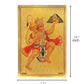 Lord Bhagwan Hanuman Poster for Home Puja Carrying Sanjeevani Mountain Posture Bajrangbali for Pooja Gift Living Room Mandir Temple Decor Hanuman ji Poster (Gold Foil 30 cm x 45 cm)