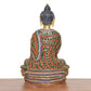 Brass Dhyan Mudra Buddha Statue Handcrafted Spiritual Decor for Home and Office Decor Meditating Buddha Idol (Height 8 Inch)