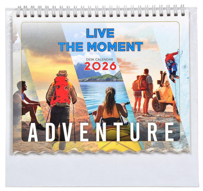 Table Calendar 2026 Live The Moment Adventure |12 Months| (Size 8.5 x 9 Inch)