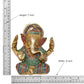 Brass Lord Ganesha Idol Ganesh Statue Decorative Sculpture for Home Decor Office Mandir Pooja Showpiece (Height 7 Inch)