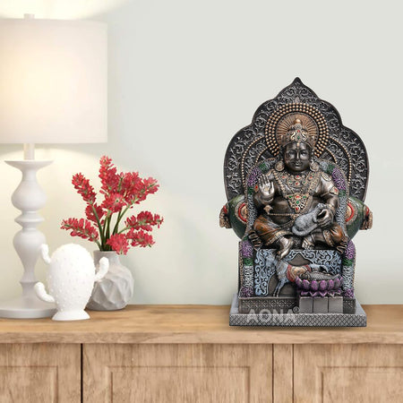 Resin Lord Kuber Idol - Bring Wealth & Good Luck (Height- 5.5 inches))