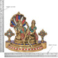 Brass Maa Lakshmi with Lord Vishnu On Sheshnag Idol Statue for The Puja Temple at Home in Brass - (Height 9.5 Inch) (multicolour)