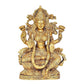 Lord Lakshmi Idol Figurine Maa Lakshmi Showpiece Home Office Temple Golden in Brass (Height: 9.5 Inches)