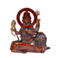 Brass Ashtabhuja Simhavahini Durga Seated On Lion Height 12.5 Inch