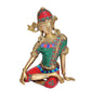 Brass Lord Indra Dev Idol (Height : 9.5 inches)