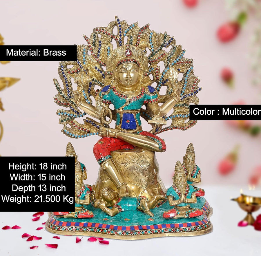 Brass Dakshinamurti Shiva Statue Dakshinamurthy for Home Decor Temple Office Pooja Mandir Showpiece (Height:18 Inches) Craft Detail