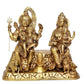 Brass Shiv Parivar Sitting Shiva Family Idol for Home Decor Pooja Mandir (Height 12 Inch)