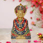 Brass Baba Khatu Shyam ji Idol Statue Showpiece for Home Decor and Pooja Decoration (Height: 11.5 Inch)