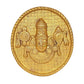 Brass Tirupati Balaji Plate Statue for Wall Hanging Home Decor | Height : 7 inches (Golden)