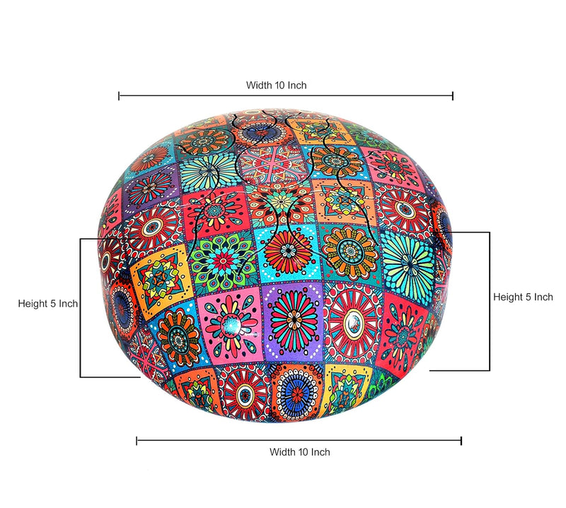 Steel Happy Drum with Rubber Musical Mallet and Travel Bag (Height : 5 inches) MultiColour