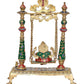 Brass Ganesha Swing Idol Statue for Home Decor, Living Room | Height : 16.5 inches