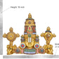 Brass Lord Tirupati Bala Ji Idol Statue for Home Temple Office Decor Figurine Showpiece Multicolour (Height 16 Inch)