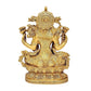 Lord Lakshmi Idol Figurine Maa Lakshmi Showpiece Home Office Temple Golden in Brass (Height: 9.5 Inches)