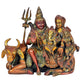 Brass Shiv Parivar Shiva Family Idol Family Sitting On Nandi Home Decor Height 8 Inch