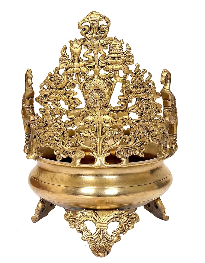 Brass Urli Bowl Statue Murti for Home Decor | Height : 12 inches