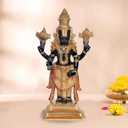 Brass Tirupati Balaji Statue Idol for Home Decor Showpiece | Height : 11 inches