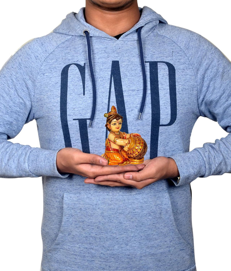 Resin Laddu Gopal Makhan Chor Idol (Height 4 Inch)