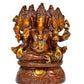 Brass Panchmukhi Ganesha Ganesh Idol Staue Murti for Home Decor Ofice,Temple, Mandir Pooja (Height : 8 Inch)