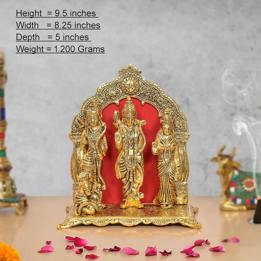 Metal Ram Darbar Statue (Height :9.5 Inch) Craft Detail