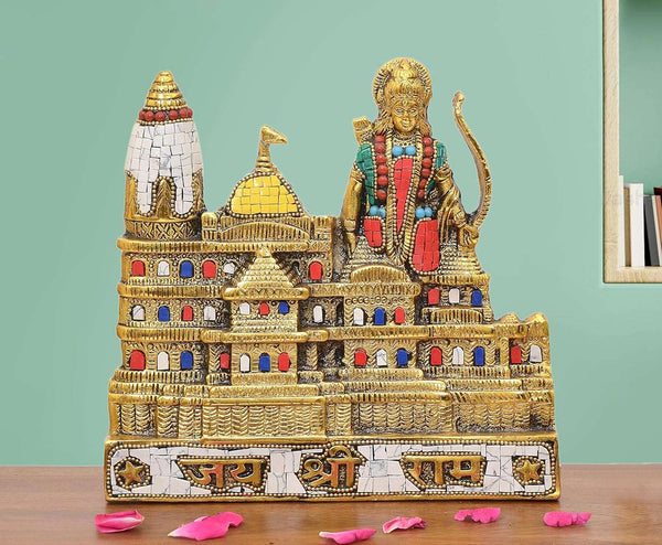Metal Ram Mandir Architectural Model (Height : 8 inch) Mandir Setting