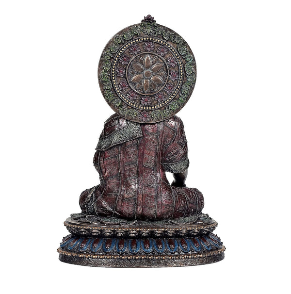 Resin Lord Buddha Idol Statue Sculpture | Buddhist Idol Decorative Showpiece Multicolour | Height 11 Inches