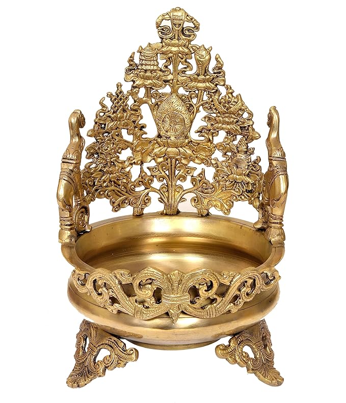 Brass Urli Bowl Statue Murti for Home Decor | Height : 12 inches